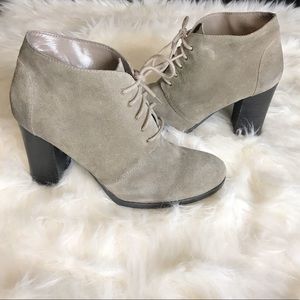 Franco Sarto Taupe Suede ‘Wenda’ Ankle Boot sz 8